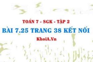 Bài 7.25 trang 38 Toán 7 Kết nối tri thức Tập 2